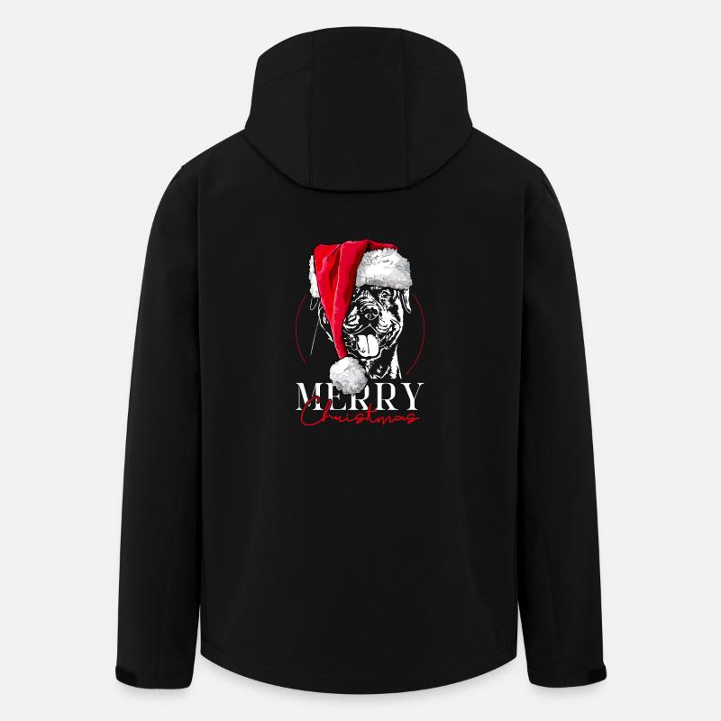 Santa ROTTWEILER Merry Christmas Hunde Wilsigns - Recycelte Männer Softshell-Jacke von Stanley/Stella - Schwarz