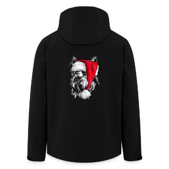 Santa BERGER PICARD Weihnachten Hunde Wilsigns - Recycelte Männer Softshell-Jacke von Stanley/Stella - Schwarz - Hinten - AI Model Male 185 light (185cm)