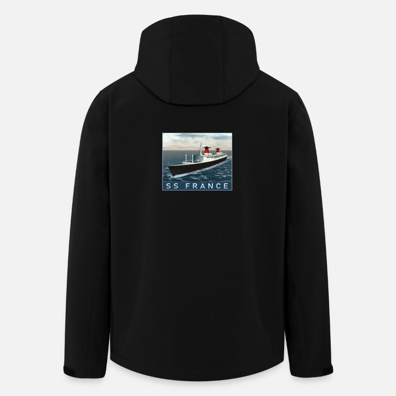 S.S. France auf See - Recycelte Männer Softshell-Jacke von Stanley/Stella - Schwarz
