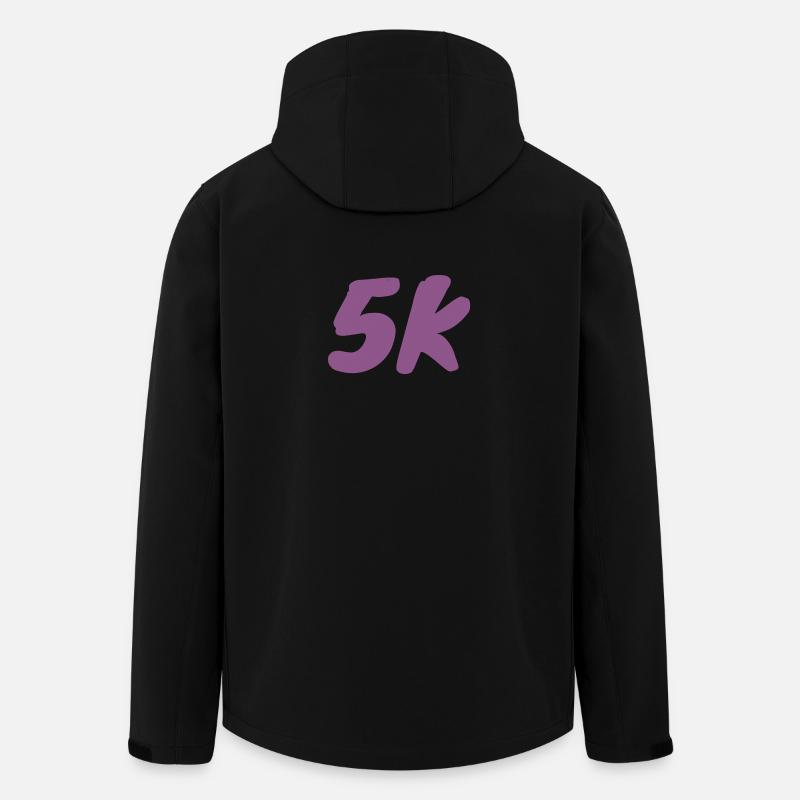 5K_coureurs lents - Veste softshell homme en polyester recyclé Stanley/Stella - noir