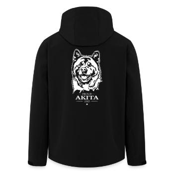 Akita Dad Dog Dog American Akita Inu Wilsigns - Men’s Recycled Softshell Jacket by Stanley/Stella - black - Back - AI Model Male 185 light (185cm)