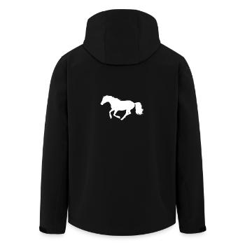 Galloping Horse - White White Silhouette - Men’s Recycled Softshell Jacket by Stanley/Stella - black - Back - AI Model Male 185 light (185cm)