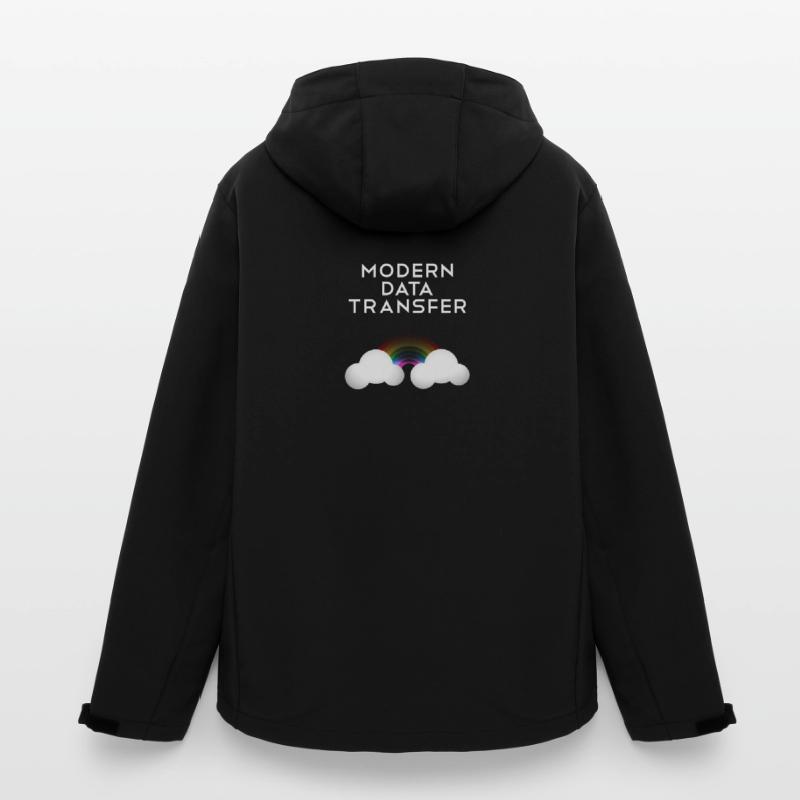 Modern Data Transfer Clouds Computer Scientist Gift Men’s Recycled Softshell Jacket by Stanley/Stella
