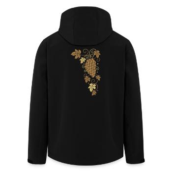 Vin de raisin et de vigne. - Veste softshell homme en polyester recyclé Stanley/Stella - noir - Dos - AI Model Male 185 light (185cm)