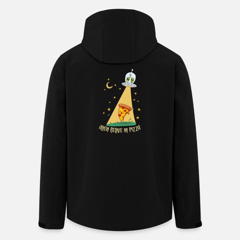 Alien Pizza 2 - Men’s Recycled Softshell Jacket by Stanley/Stella - black