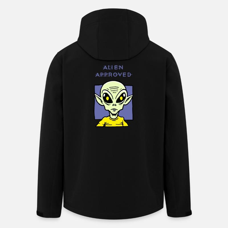 Alien Approved Yellow Eye Design - Men’s Recycled Softshell Jacket by Stanley/Stella - black