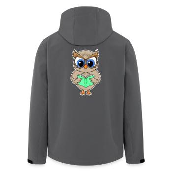 Lesen Buch Bücher Leser Geschenk - Recycelte Männer Softshell-Jacke von Stanley/Stella - Anthrazit - Hinten - AI Model Male 185 light (185cm)