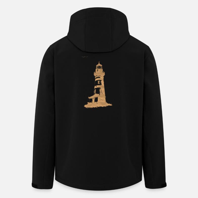 Leuchtturm farblicher Akzent - Recycelte Männer Softshell-Jacke von Stanley/Stella - Schwarz