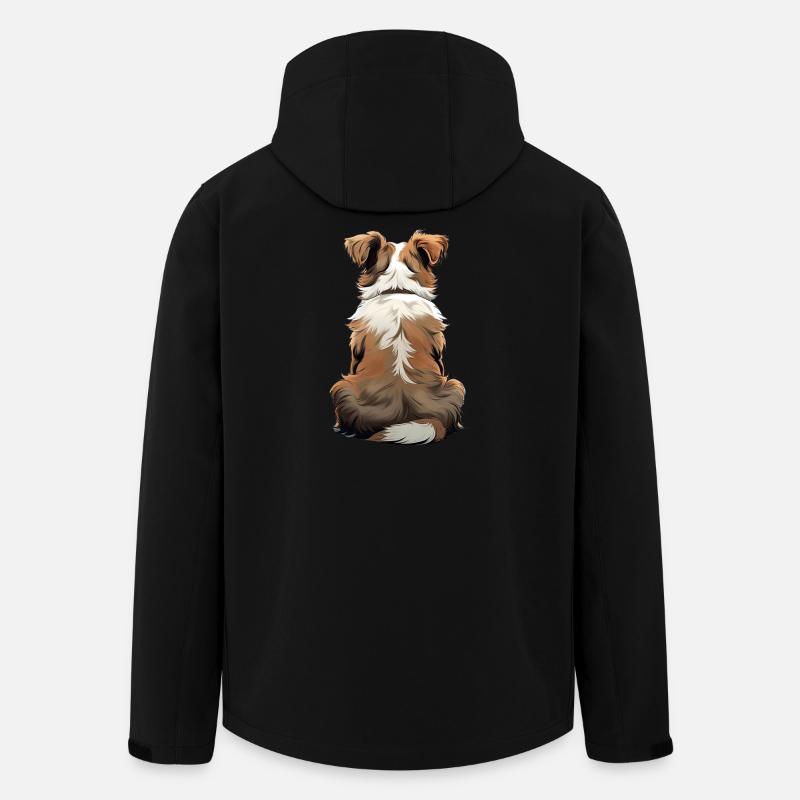 Australischer Schäferhund - Recycelte Männer Softshell-Jacke von Stanley/Stella - Schwarz