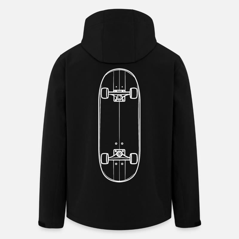 Skateboard Drawing - Men’s Recycled Softshell Jacket by Stanley/Stella - black