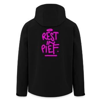REST IN PIEF (R.I.P.) - Recycelte Männer Softshell-Jacke von Stanley/Stella - Schwarz - Hinten - AI Model Male 185 light (185cm)