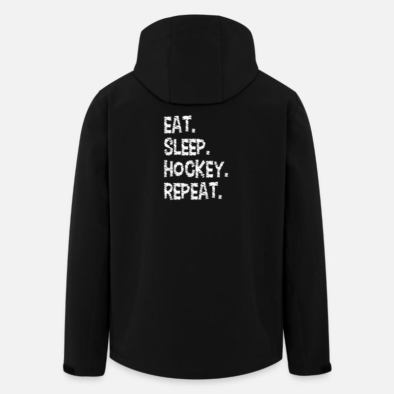 Manger dormir hockey Répéter - Veste softshell homme en polyester recyclé Stanley/Stella - noir