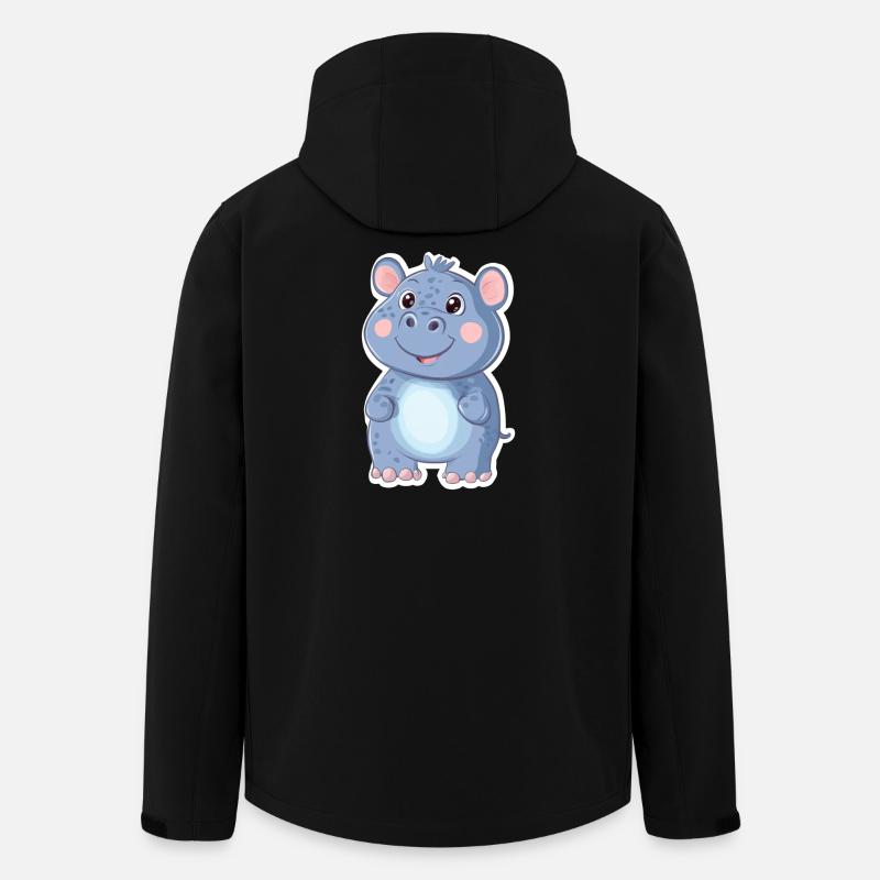Nilpferd - Recycelte Männer Softshell-Jacke von Stanley/Stella - Schwarz