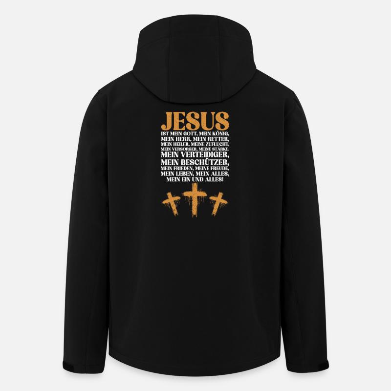 Jésus-Christ Dieu Bible Église religieuse - Veste softshell homme en polyester recyclé Stanley/Stella - noir