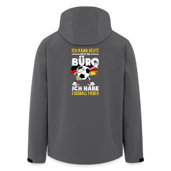 Funny Football Football Fan Gift - Men’s Recycled Softshell Jacket by Stanley/Stella - black - Back - AI Model Male 185 light (185cm)