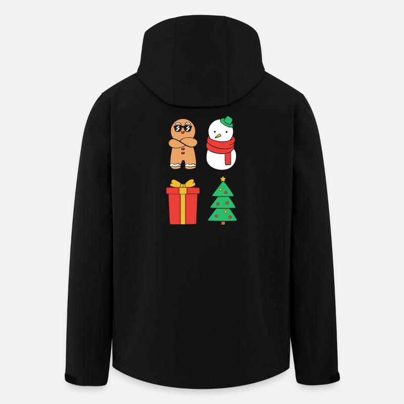 Lebkuchen Weihnachten Lebkuchenmann Gingerbread - Recycelte Männer Softshell-Jacke von Stanley/Stella - Schwarz