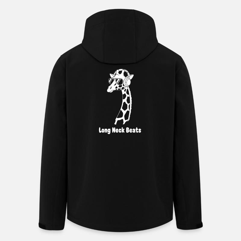 Longneck Beats Giraffe - Recycelte Männer Softshell-Jacke von Stanley/Stella - Schwarz