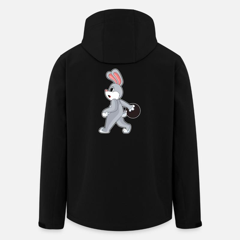 Bunny Bowling Bowling Ball - Men’s Recycled Softshell Jacket by Stanley/Stella - black