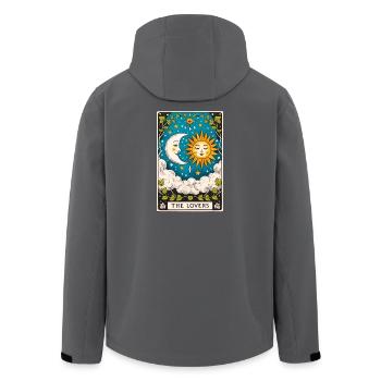 Liebhaber Tarot Sonne Mond - Recycelte Männer Softshell-Jacke von Stanley/Stella - Anthrazit - Hinten - AI Model Male 185 light (185cm)