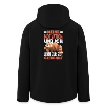 Ma motivation et moi - actuellement séparés - Veste softshell homme en polyester recyclé Stanley/Stella - noir - Dos - AI Model Male 185 light (185cm)