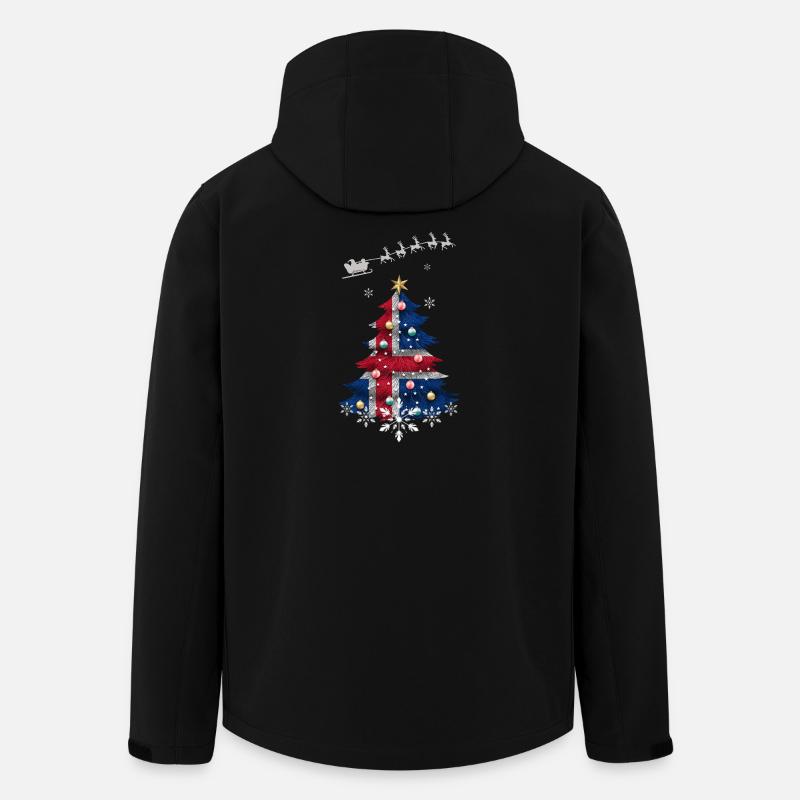 Christmas tree with Iceland flag - Men’s Recycled Softshell Jacket by Stanley/Stella - black