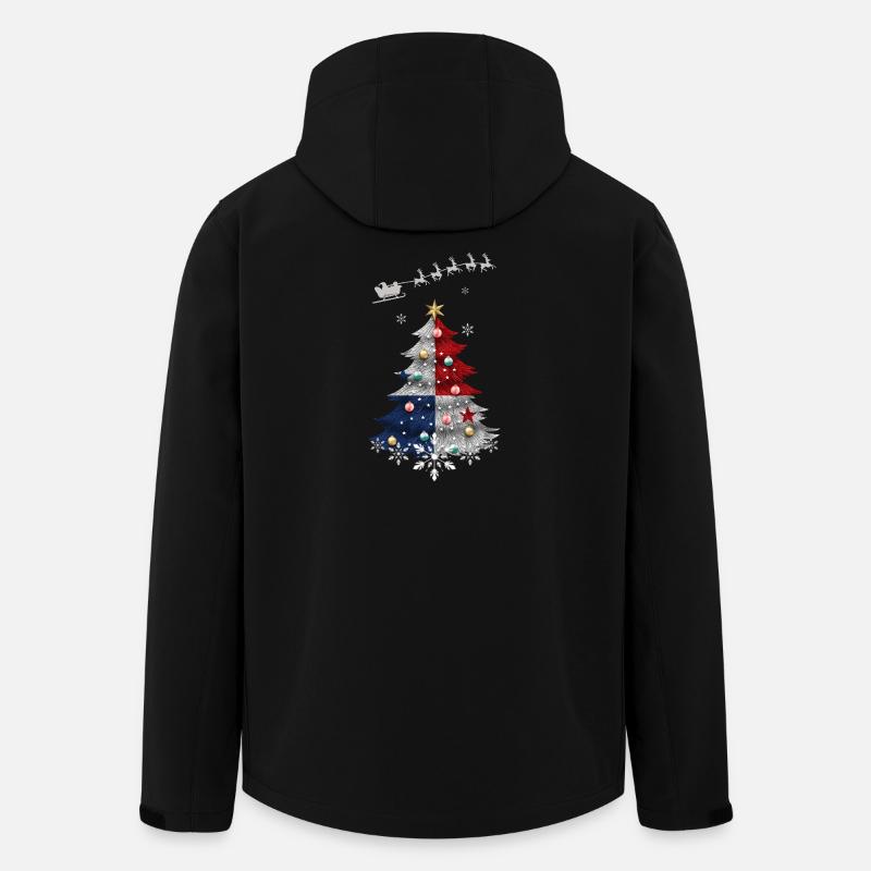 Weihnachtsbaum mit Panama-Flagge - Recycelte Männer Softshell-Jacke von Stanley/Stella - Schwarz