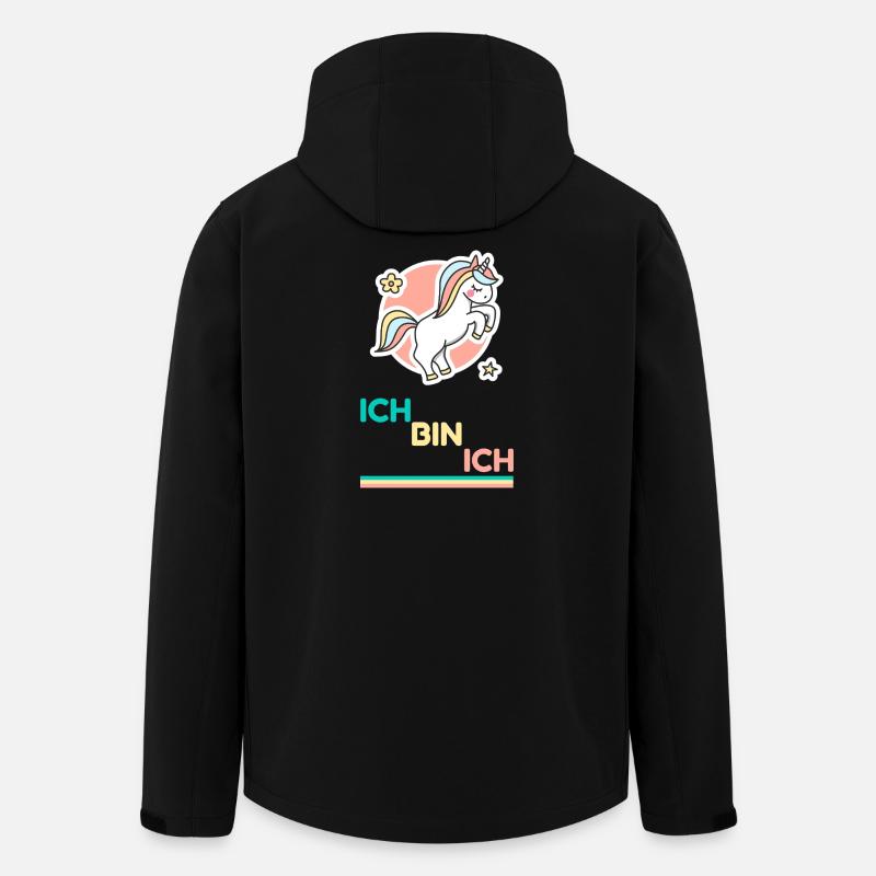 Pastell Unicorn Ich Bin Ich - Recycelte Männer Softshell-Jacke von Stanley/Stella - Schwarz