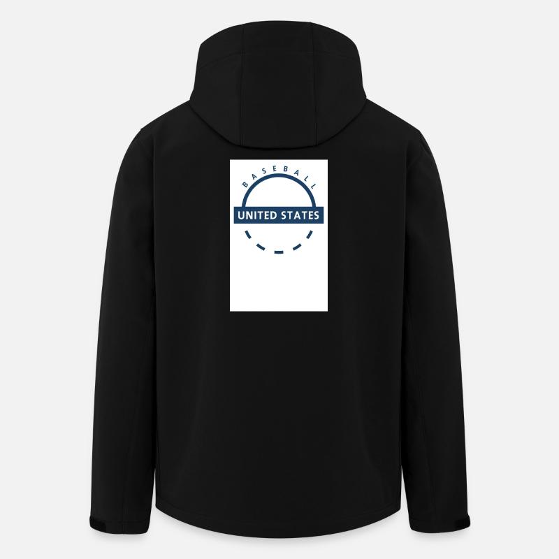 Baseball USA Emblem - Recycelte Männer Softshell-Jacke von Stanley/Stella - Schwarz