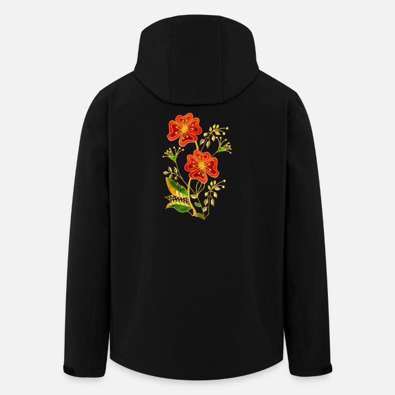 Flowers - Men’s Recycled Softshell Jacket by Stanley/Stella - black
