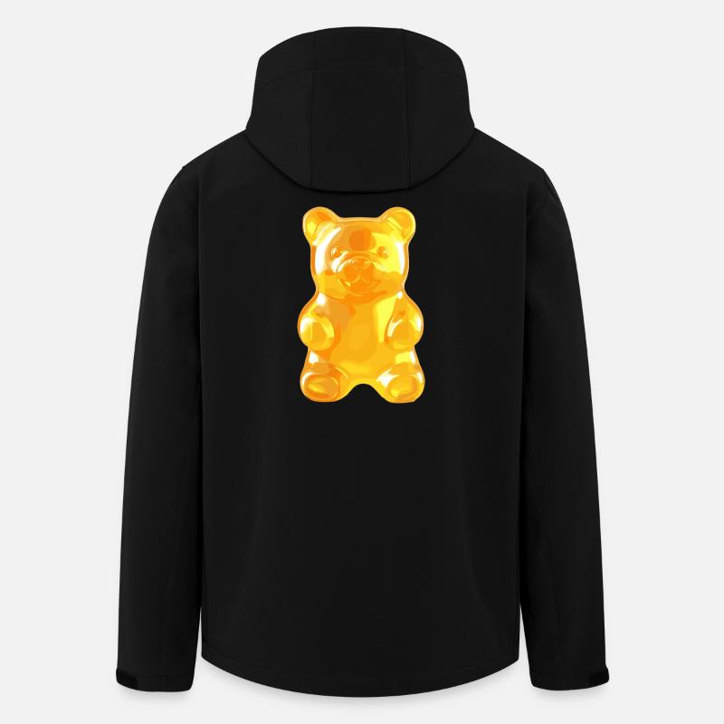 Goldglänzender Gummibär - Recycelte Männer Softshell-Jacke von Stanley/Stella - Schwarz