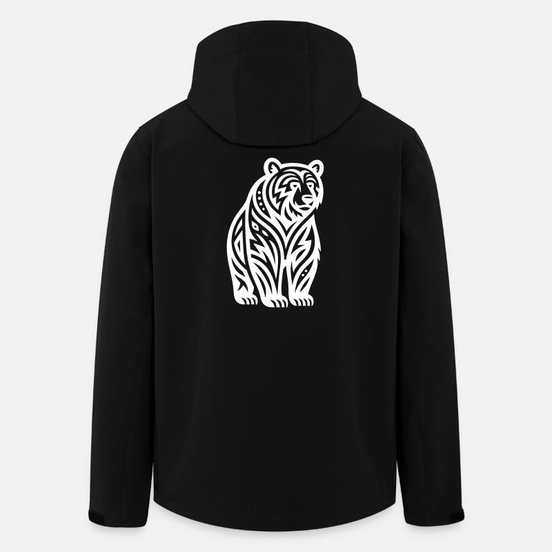 Just a White Bear #2 / JustN-imal - Veste softshell homme en polyester recyclé Stanley/Stella - noir