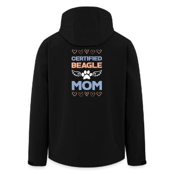 Maman Beagle certifiée - Veste softshell homme en polyester recyclé Stanley/Stella - noir - Dos - AI Model Male 185 light (185cm)