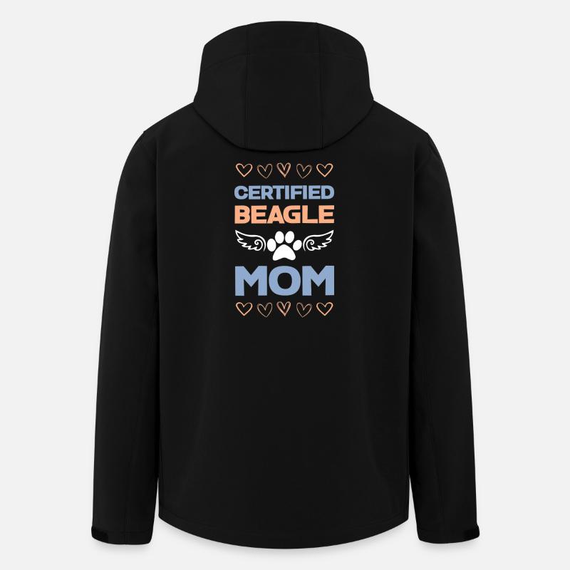 Maman Beagle certifiée - Veste softshell homme en polyester recyclé Stanley/Stella - noir
