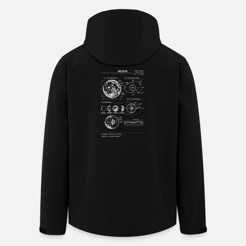 Mondblaupause: Mondphasen - Recycelte Männer Softshell-Jacke von Stanley/Stella - Schwarz