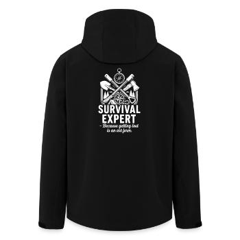 Expert en survie - Veste softshell homme en polyester recyclé Stanley/Stella - noir - Dos - AI Model Male 185 light (185cm)