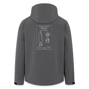 Patent für Weinflaschen-Baupläne - Recycelte Männer Softshell-Jacke von Stanley/Stella - Schwarz - Hinten - AI Model Male 185 light (185cm)
