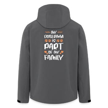 Mon chien fait partie de ma famille - Veste softshell homme en polyester recyclé Stanley/Stella - noir - Dos - AI Model Male 185 light (185cm)