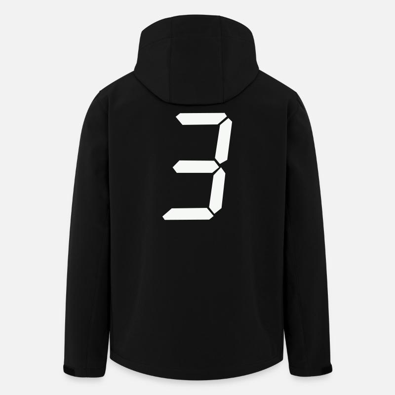 digitale_zahl_3 - Men’s Recycled Softshell Jacket by Stanley/Stella - black