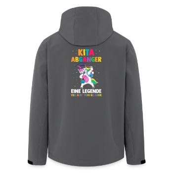 Kita Erste Klasse Einhorn Schüler Kindergarten - Recycelte Männer Softshell-Jacke von Stanley/Stella - Schwarz - Hinten - AI Model Male 185 light (185cm)