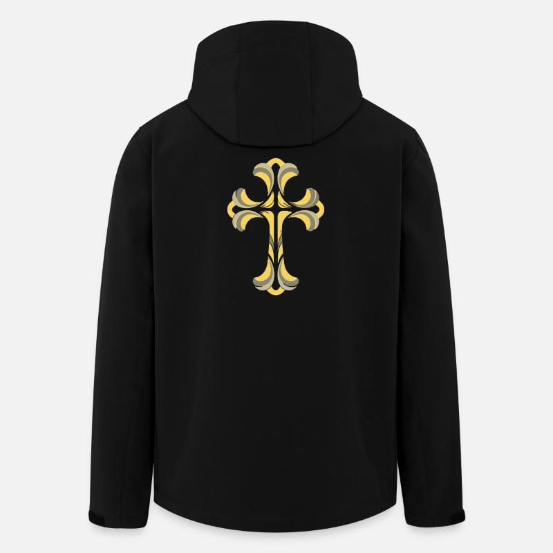 Kreuz Motiv - Recycelte Männer Softshell-Jacke von Stanley/Stella - Schwarz