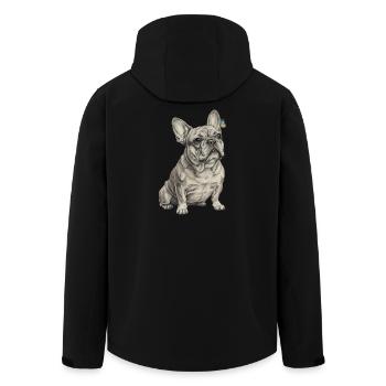 Bouledogue avec accent papillon - Veste softshell homme en polyester recyclé Stanley/Stella - noir - Dos - AI Model Male 185 light (185cm)