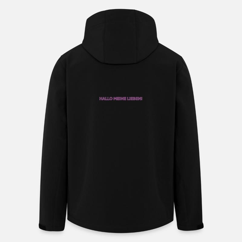 Hallo meine Lieben! Schriftzug - Recycelte Männer Softshell-Jacke von Stanley/Stella - Schwarz
