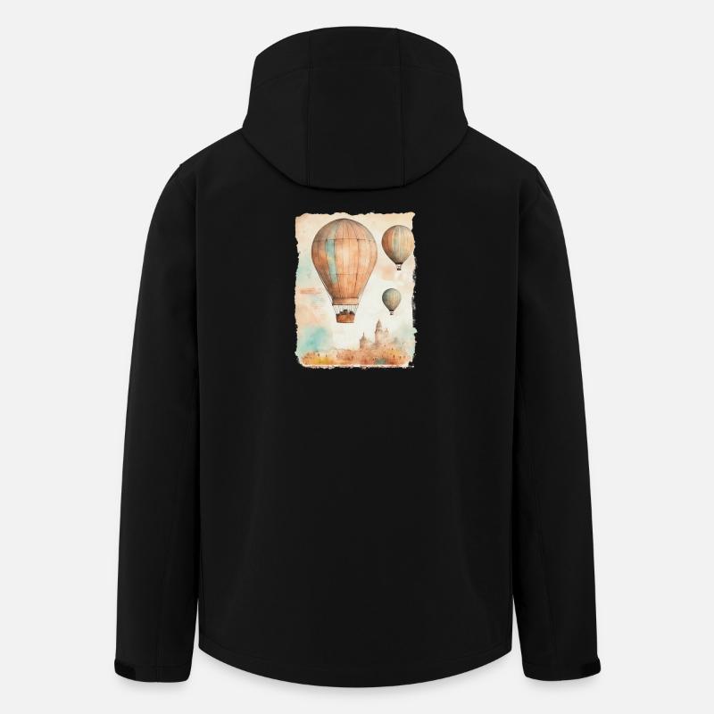 Tethered balloon - Men’s Recycled Softshell Jacket by Stanley/Stella - black