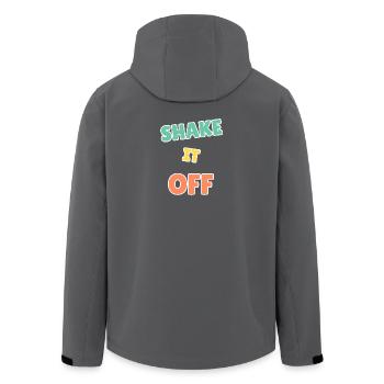Lebendiges Shake It Off Motivationsdesign - Recycelte Männer Softshell-Jacke von Stanley/Stella - Anthrazit - Hinten - AI Model Male 185 light (185cm)