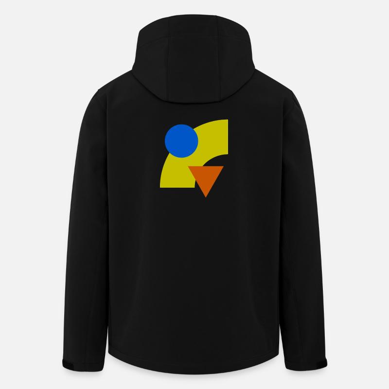 Geometric color constellation - Men’s Recycled Softshell Jacket by Stanley/Stella - black