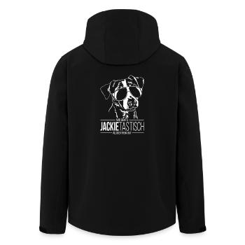 JACKIETASTISCH Jack Russell Terrier Hundespruch - Recycelte Männer Softshell-Jacke von Stanley/Stella - Schwarz - Hinten - AI Model Male 185 light (185cm)