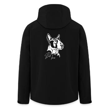 BULL TERRIER Chiens Portrait Chien Wilsigns - Veste softshell homme en polyester recyclé Stanley/Stella - noir - Dos - AI Model Male 185 light (185cm)