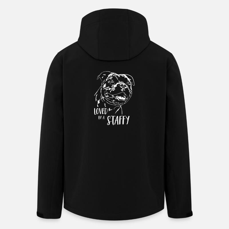 STAFFORDSHIRE BULL TERRIER Staffy Wilsigns - Men’s Recycled Softshell Jacket by Stanley/Stella - black