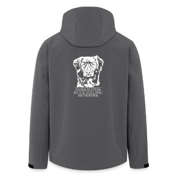 Nouvelle-Écosse Canard à péage Retriever Portrait Chiens - Veste softshell homme en polyester recyclé Stanley/Stella - charbon - Dos - AI Model Male 185 light (185cm)