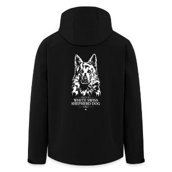 White Swiss Shepherd Dog Dad Schäferhund Wilsigns - Recycelte Männer Softshell-Jacke von Stanley/Stella - Schwarz - Hinten - AI Model Male 185 light (185cm)